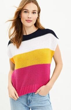 LOFT NWT Colorblock Muscle Sweater Transitional Tee sz Small